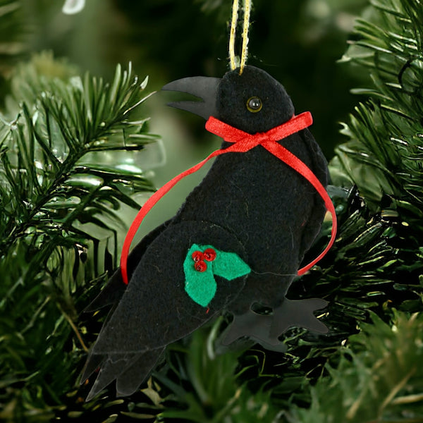 Holiday Raven Ornament