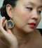 Round Seal Skin Beaded Earrings