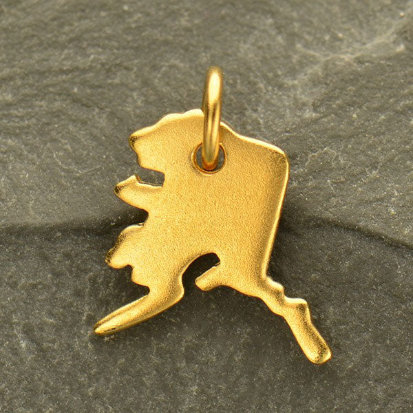 Alaska 24K Gold Plate Charm