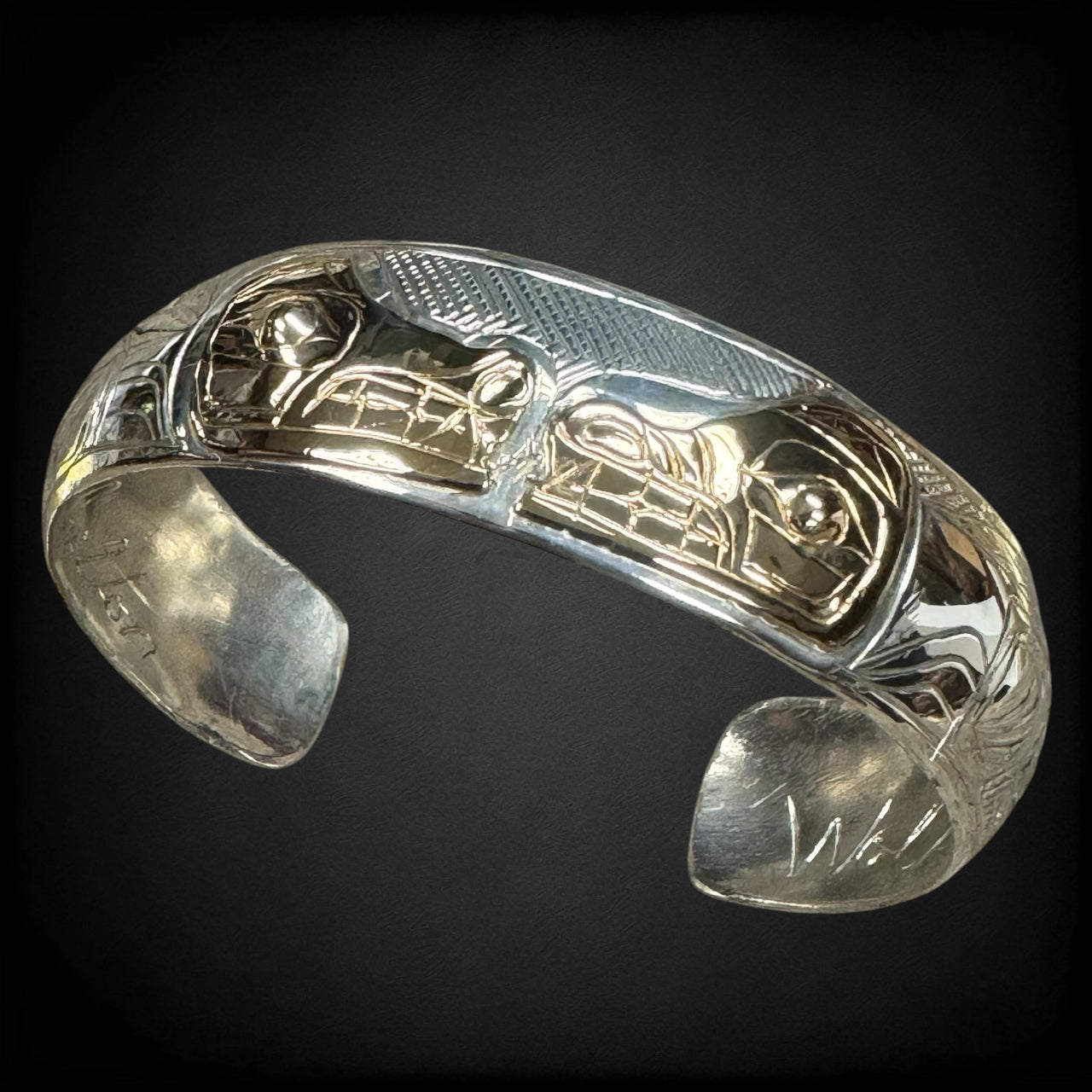 Wolf 6" Gold Overlay Bracelet