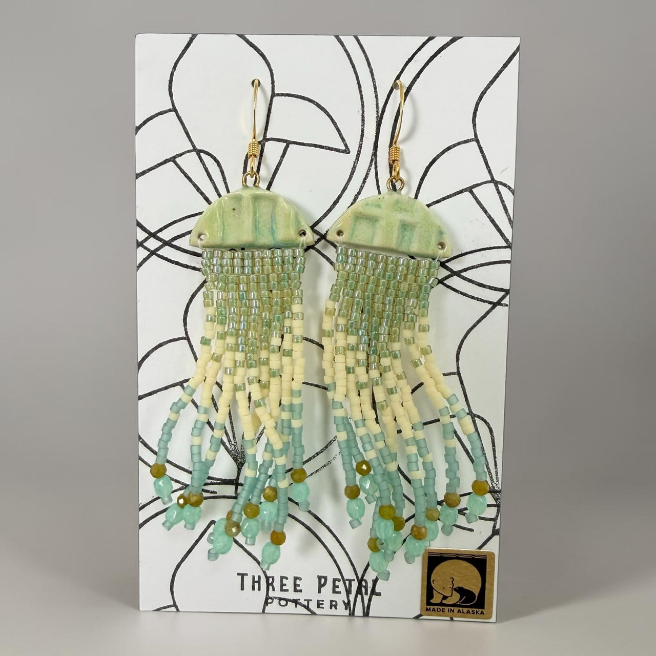 Jellyfish Pottery Earrings