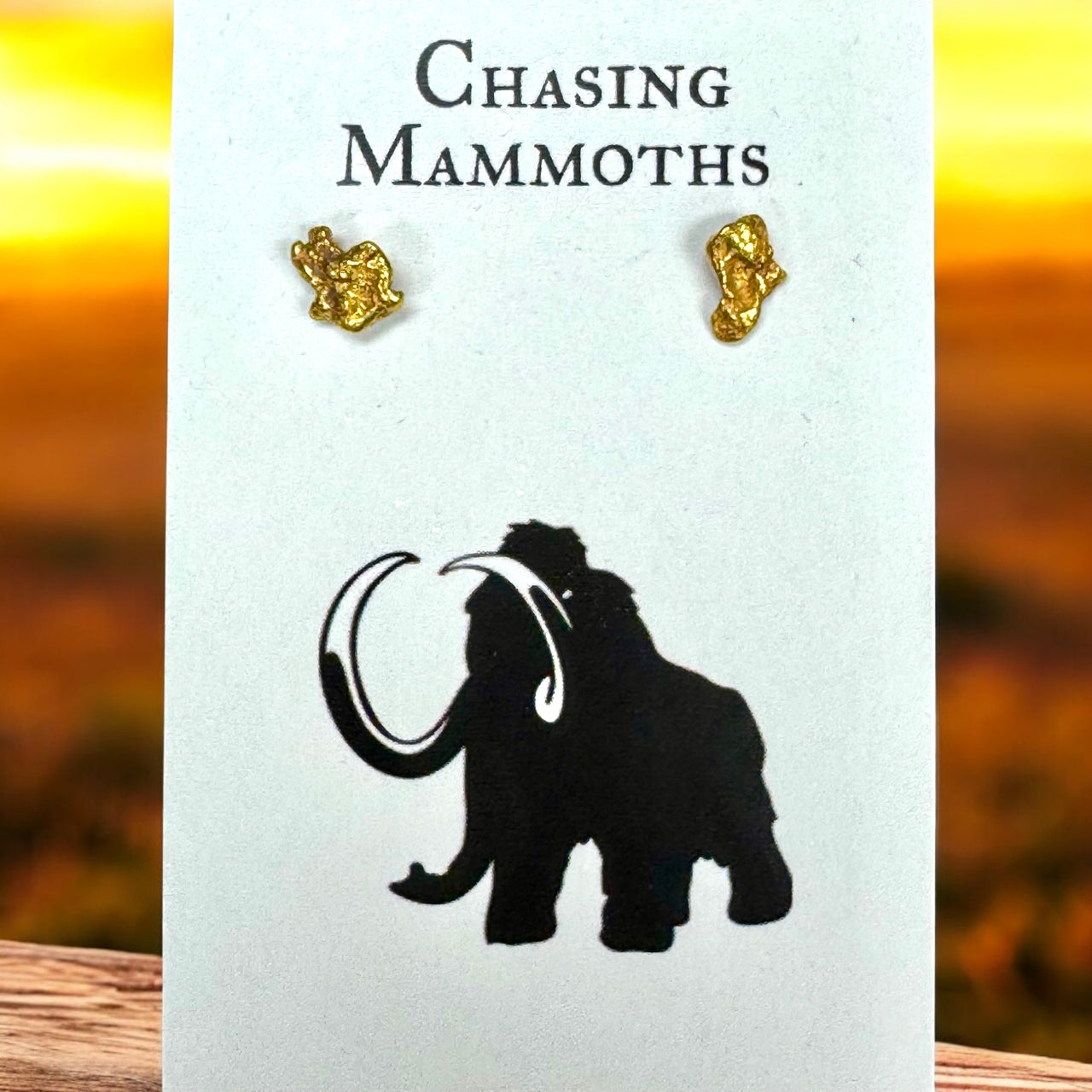 Gold Nugget Post Earrings