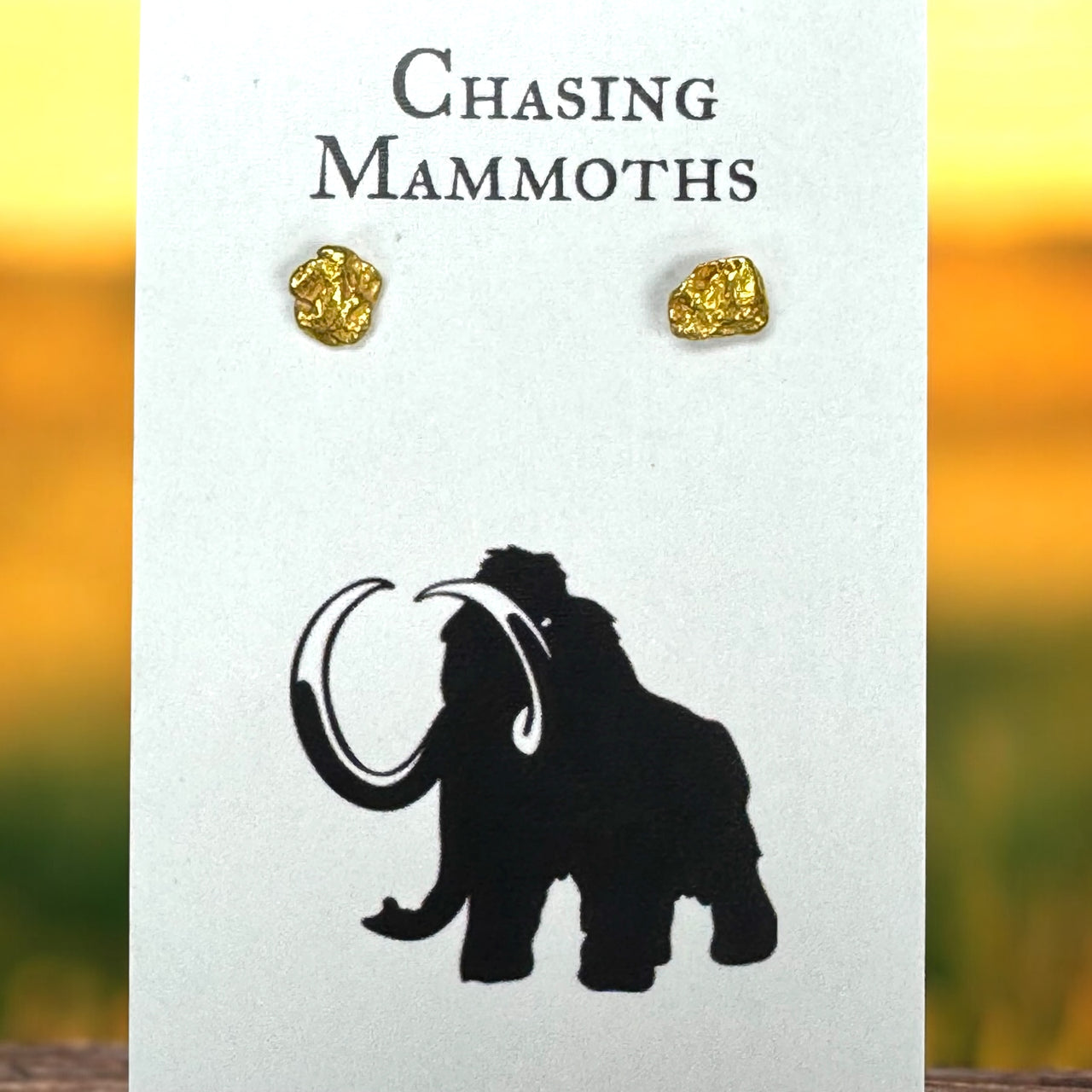 Gold Nugget Post Earrings