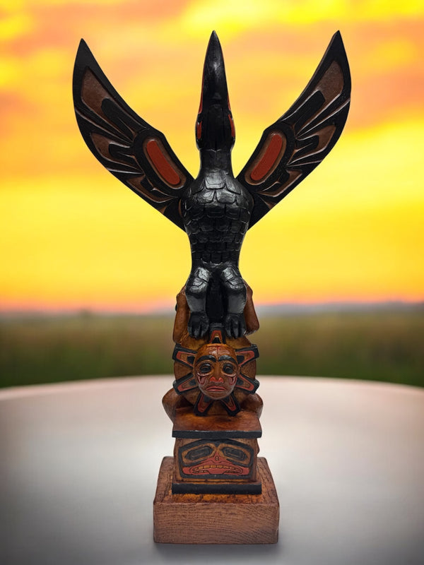 Eagle & Bear Totem Pole Fish Creek Company Eagle & Bear Totem Pole Fish Creek Company