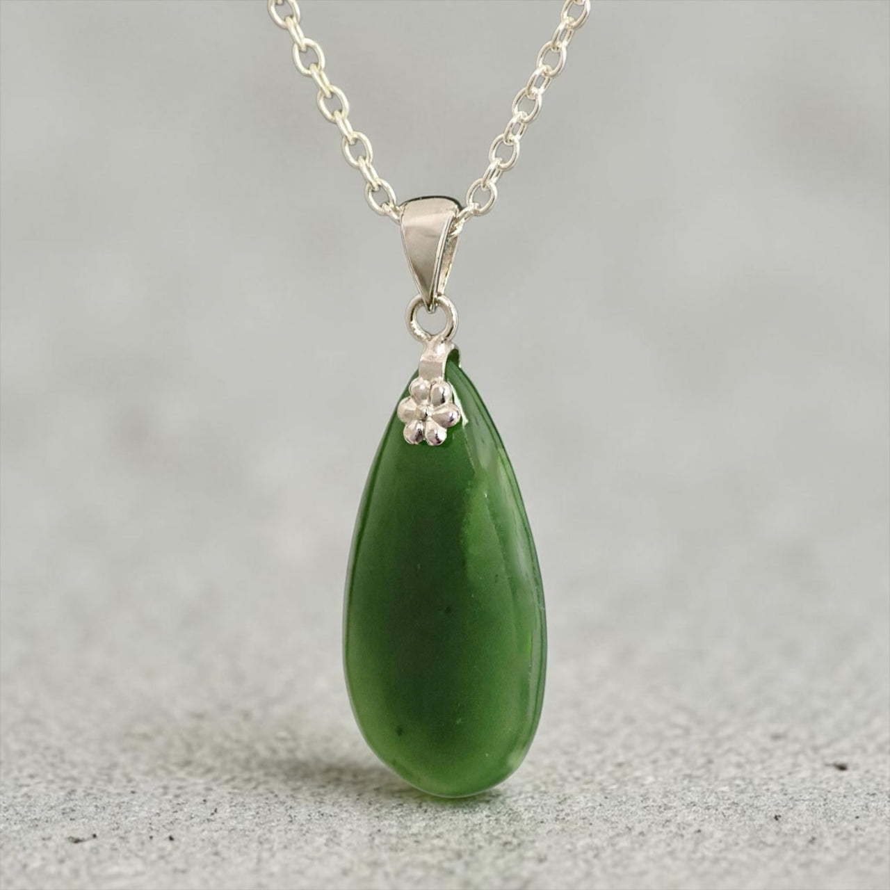 Jade & Silver Pendant