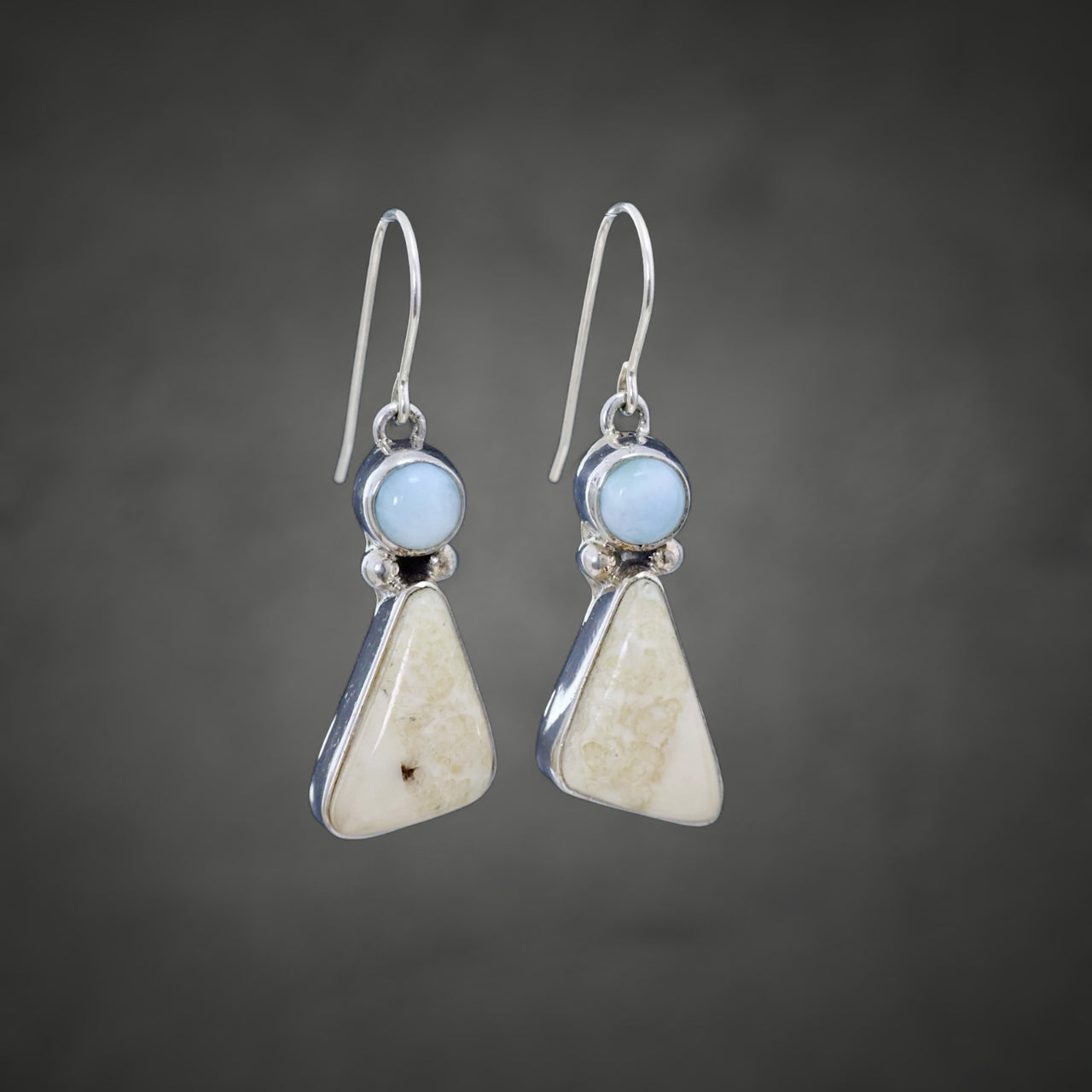 Ivory & Larimar Earrings