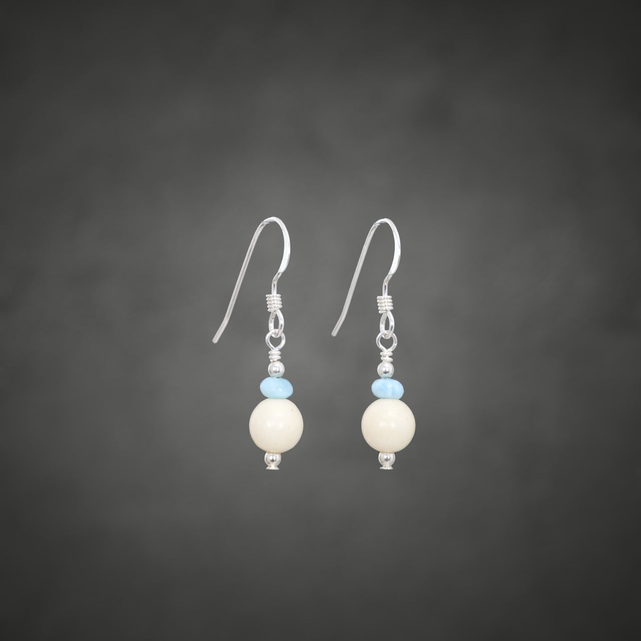 Ivory & Larimar Earrings
