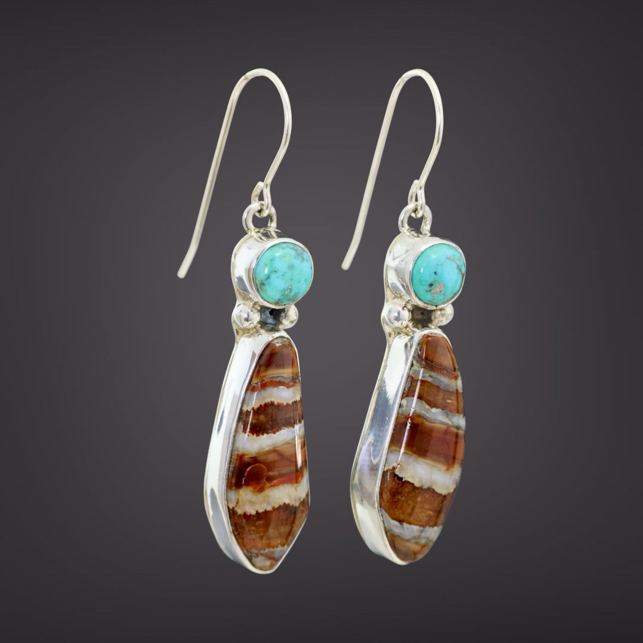 Mammoth Tooth & Turquoise Earrings