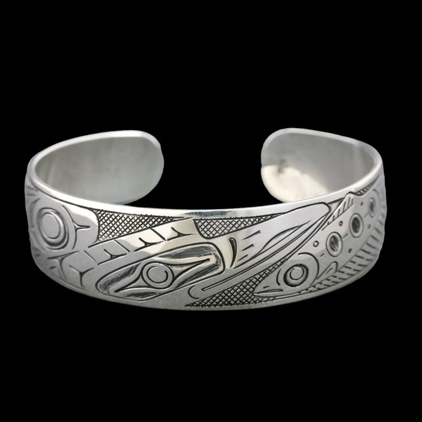 King Fisher Silver 3/4" Bracelet by Greg Horner