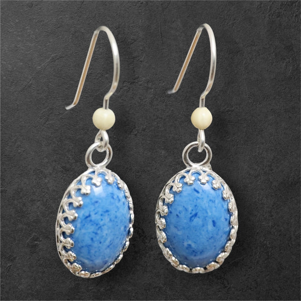 Ivory & Lapis Earrings