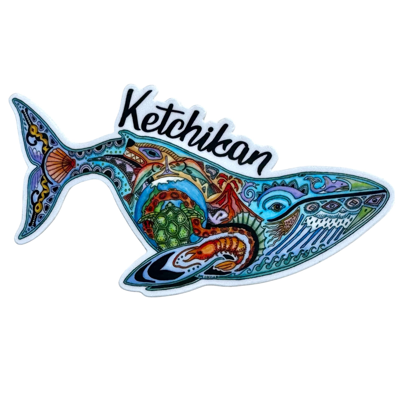 Blue Whale Ketchikan Sticker