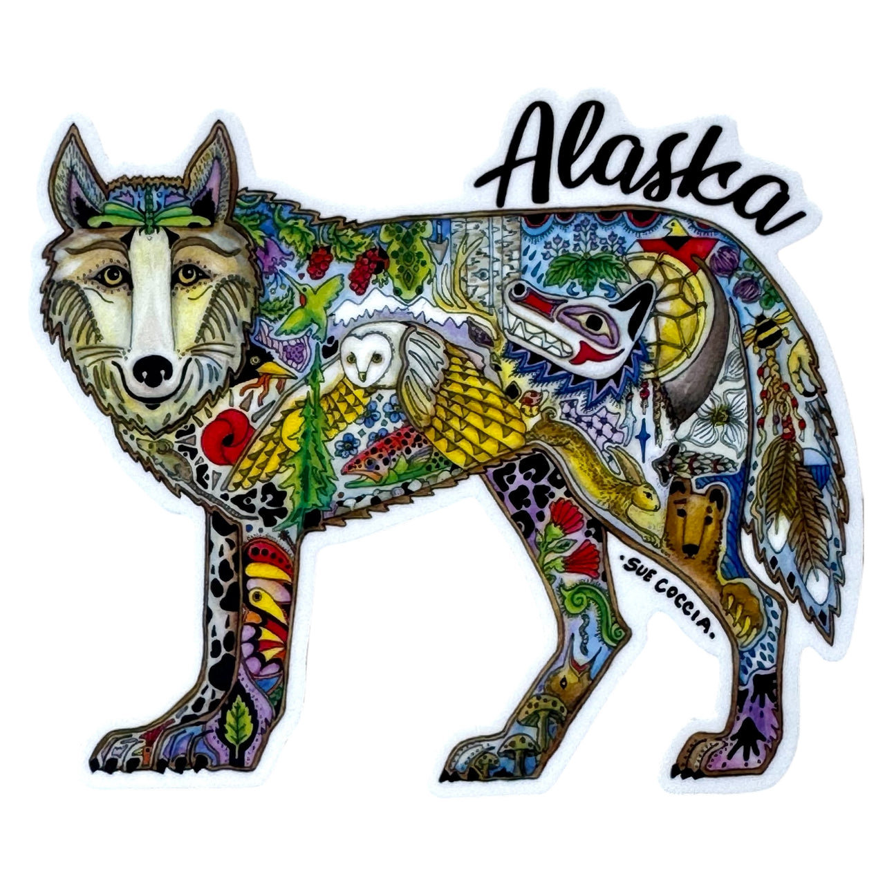 Alaska Wolf Sticker