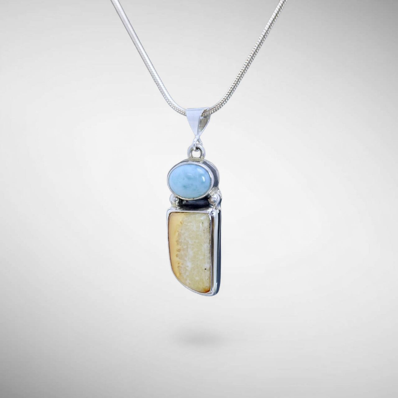 Ivory & Larimar Pendant