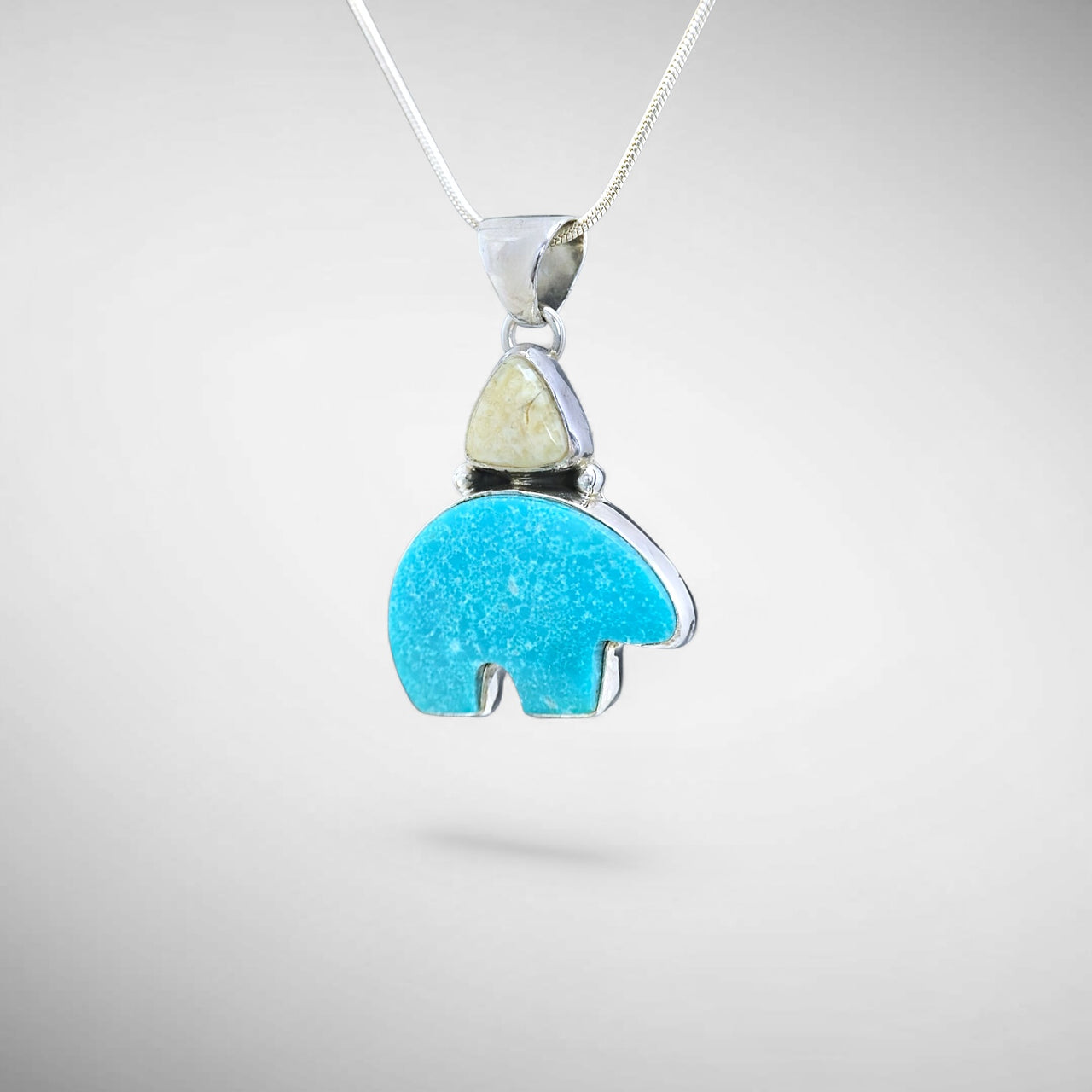 Ivory & Turquoise Bear