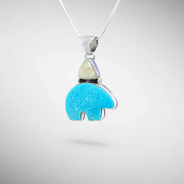 Ivory & Turquoise Bear