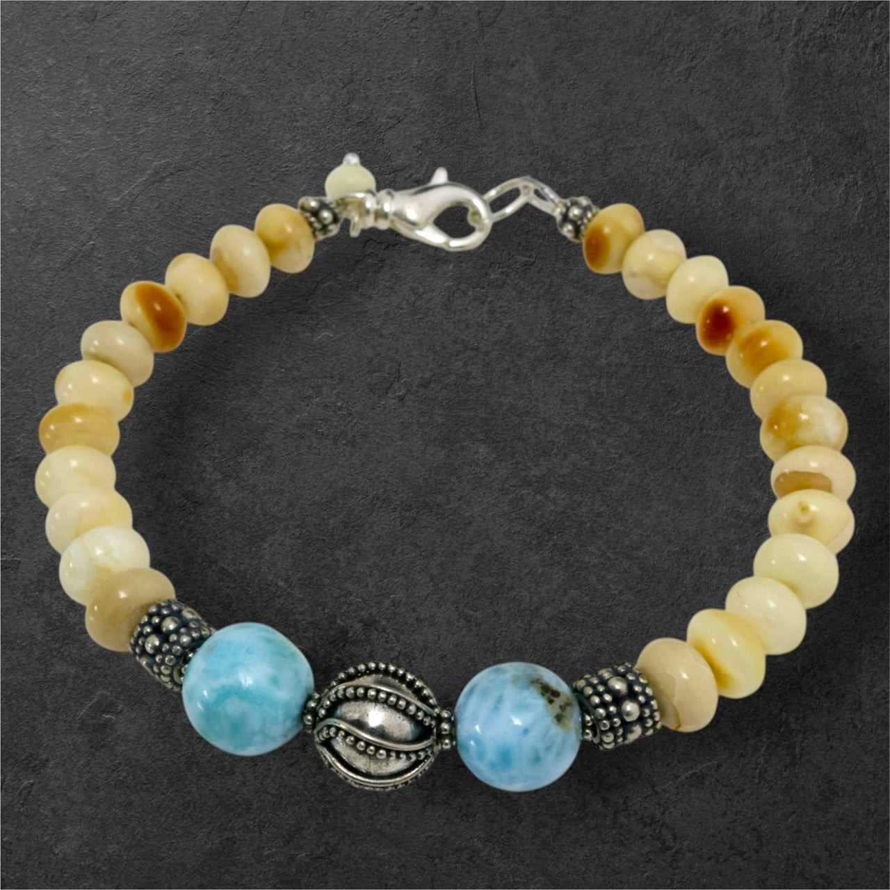 Ivory & Larimar Bracelet