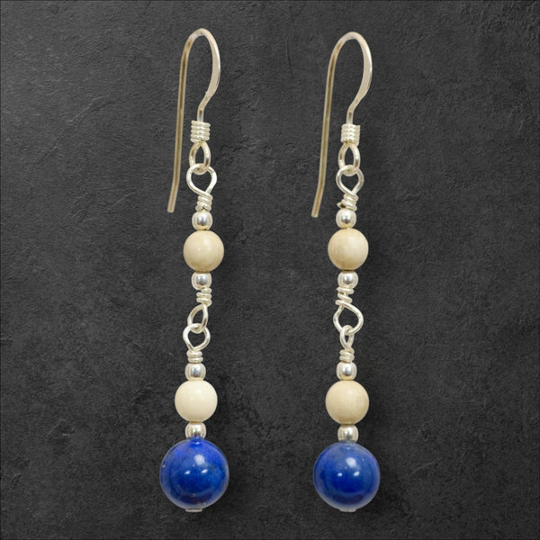 Ivory & Lapis Earrings