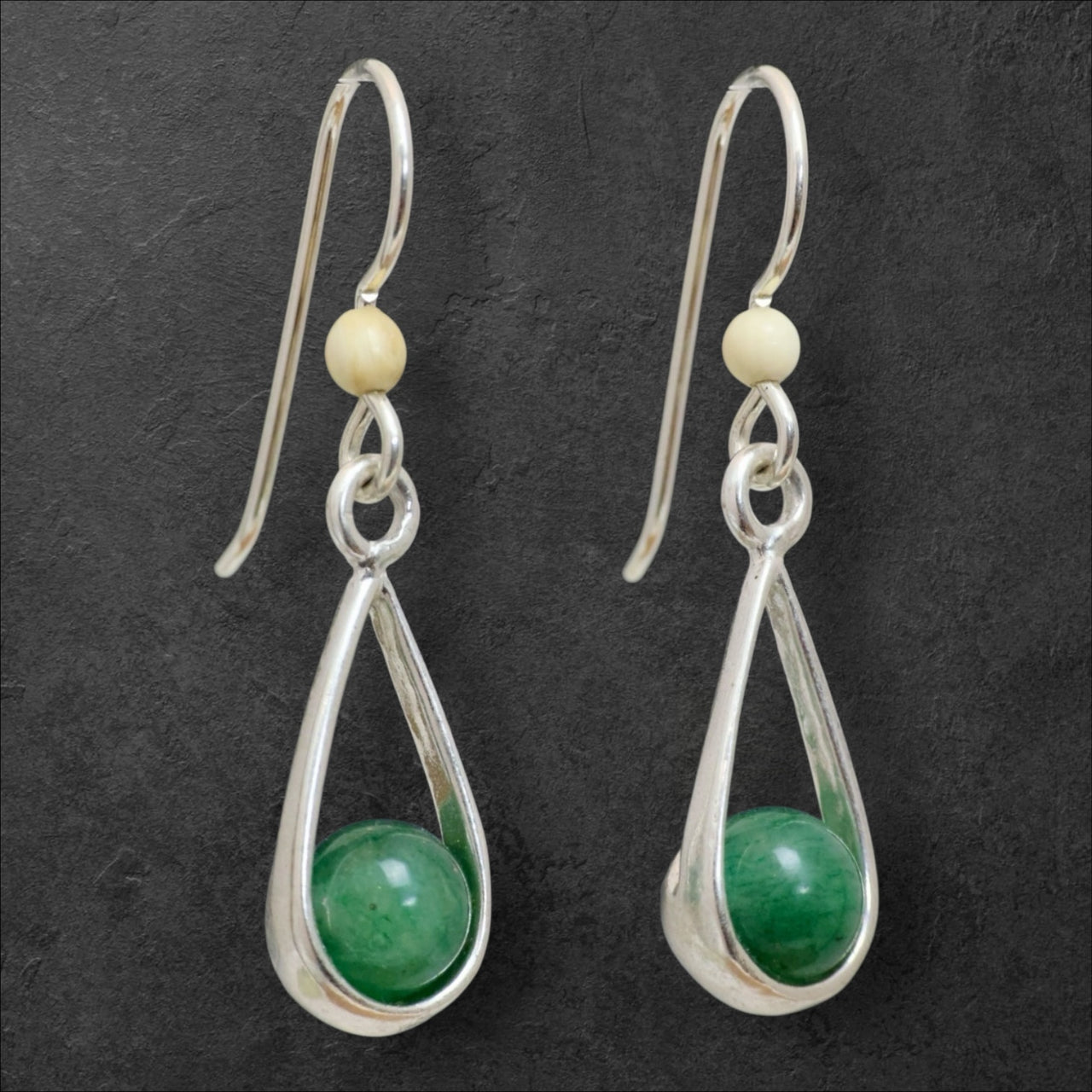Ivory & Jade Earrings