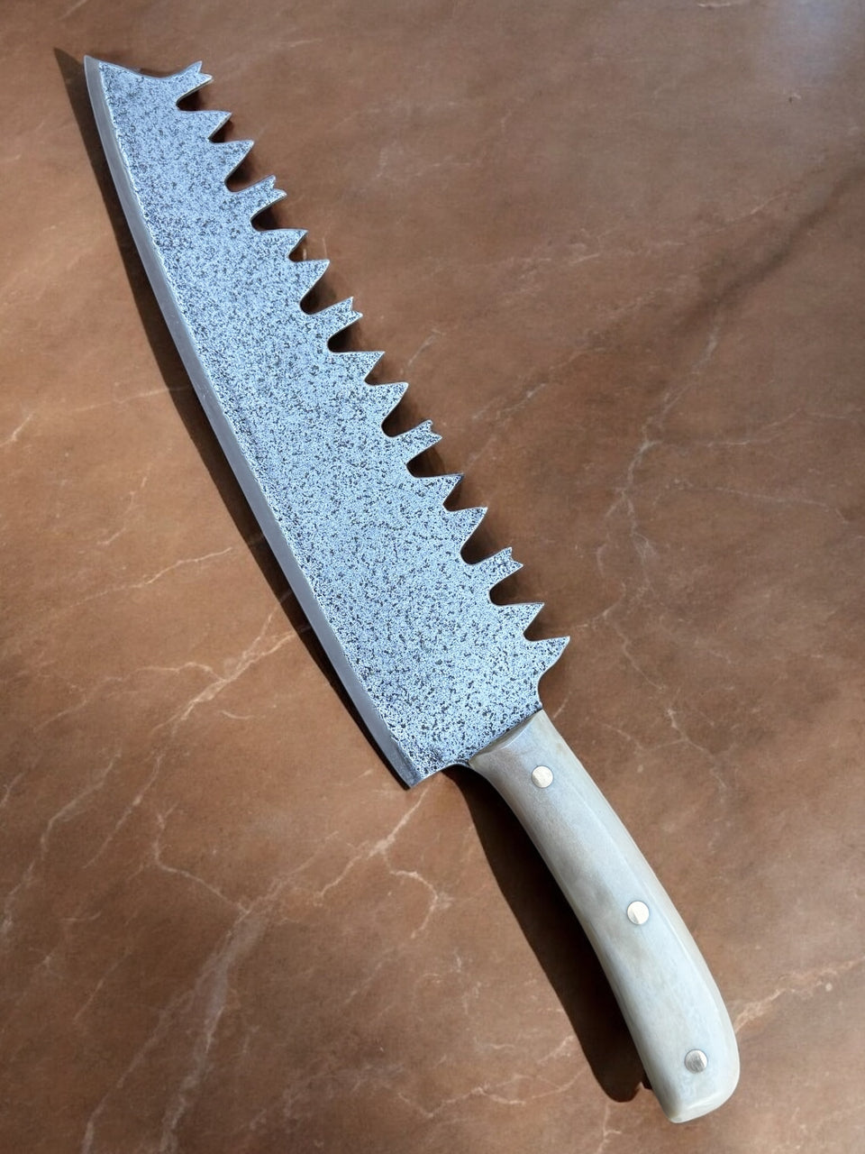 10” Chef Knife - Antler w/Sawblade