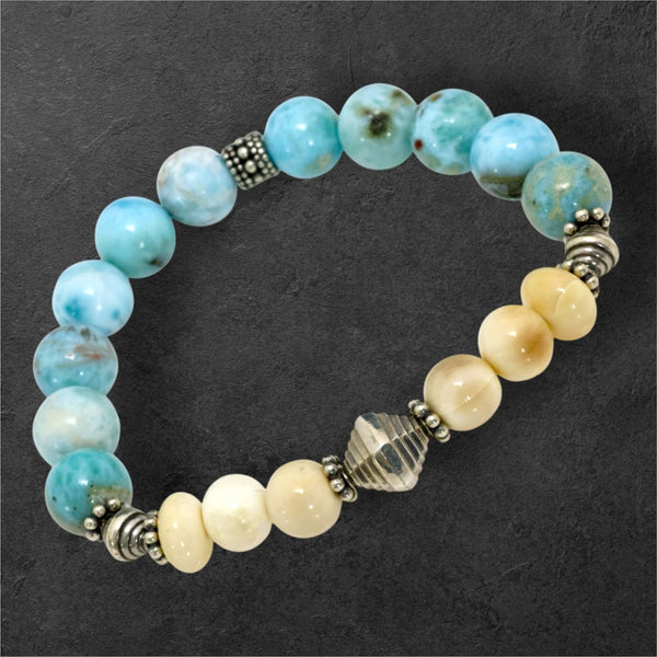 Ivory & Larimar Bracelet