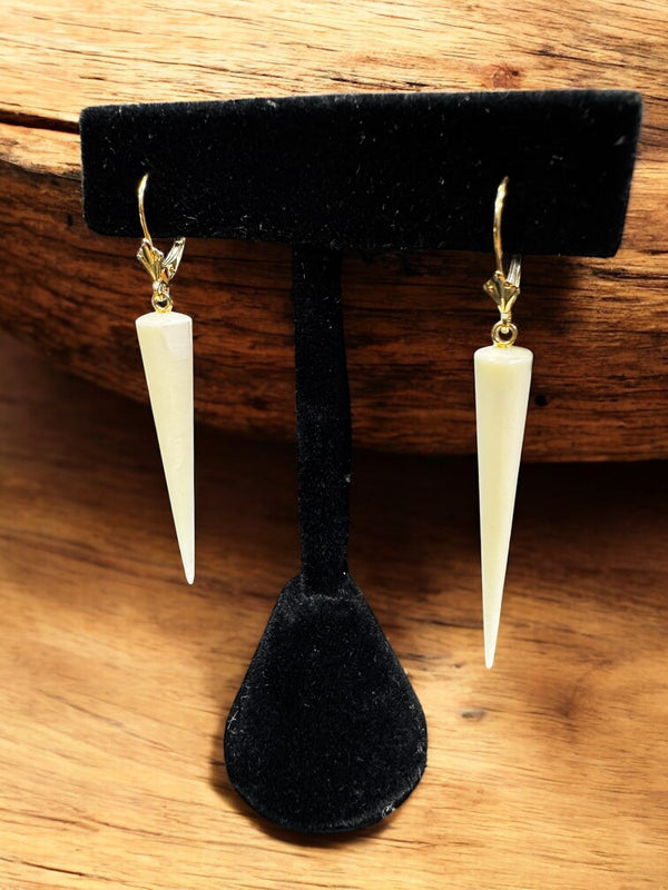 Ivory Earrings w/Gold