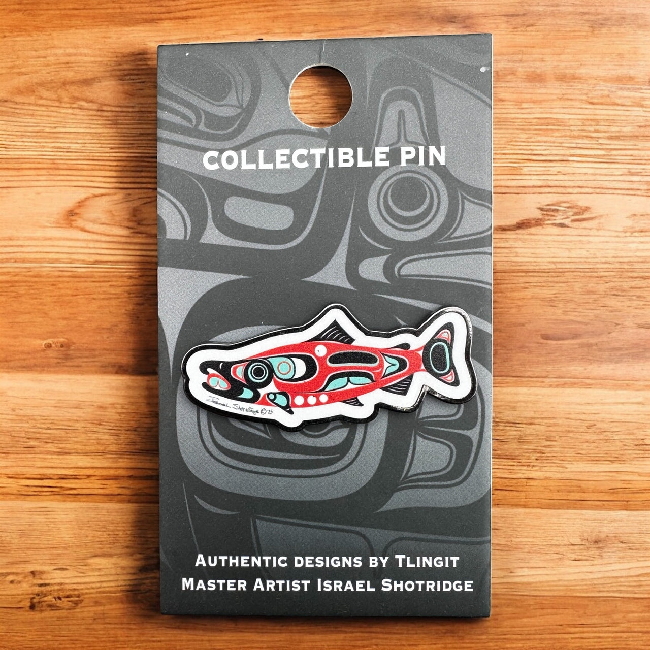 Salmon Lapel Pin