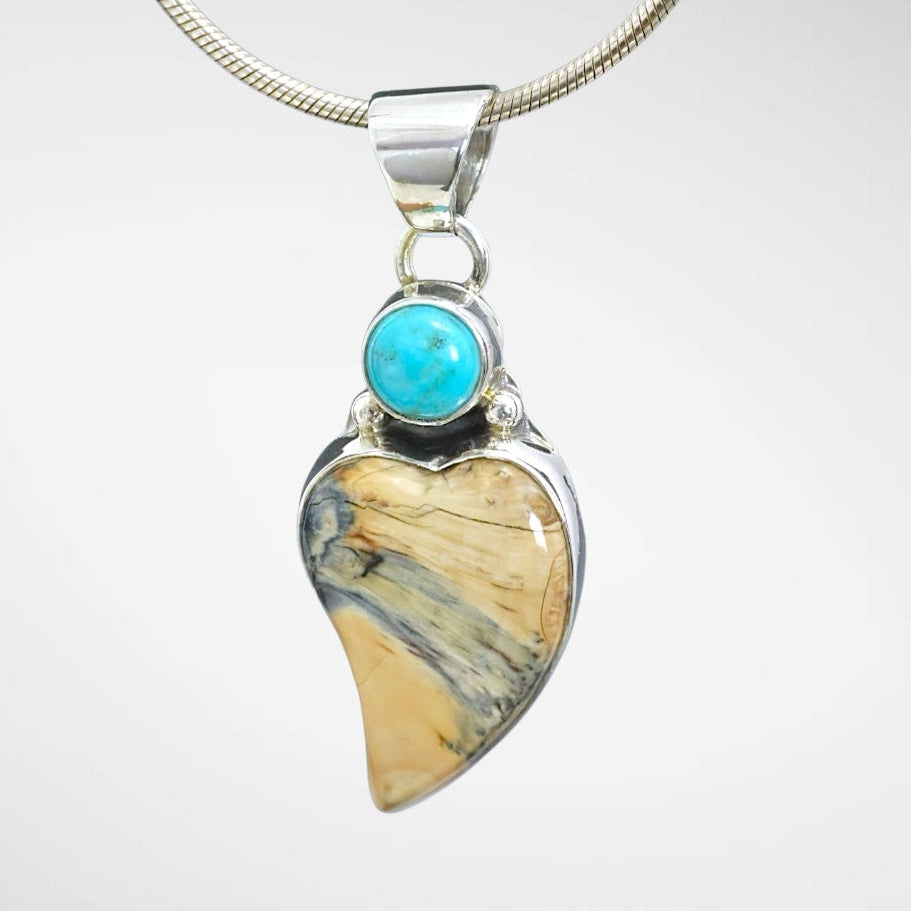 Mammoth Tooth & Turquoise Heart