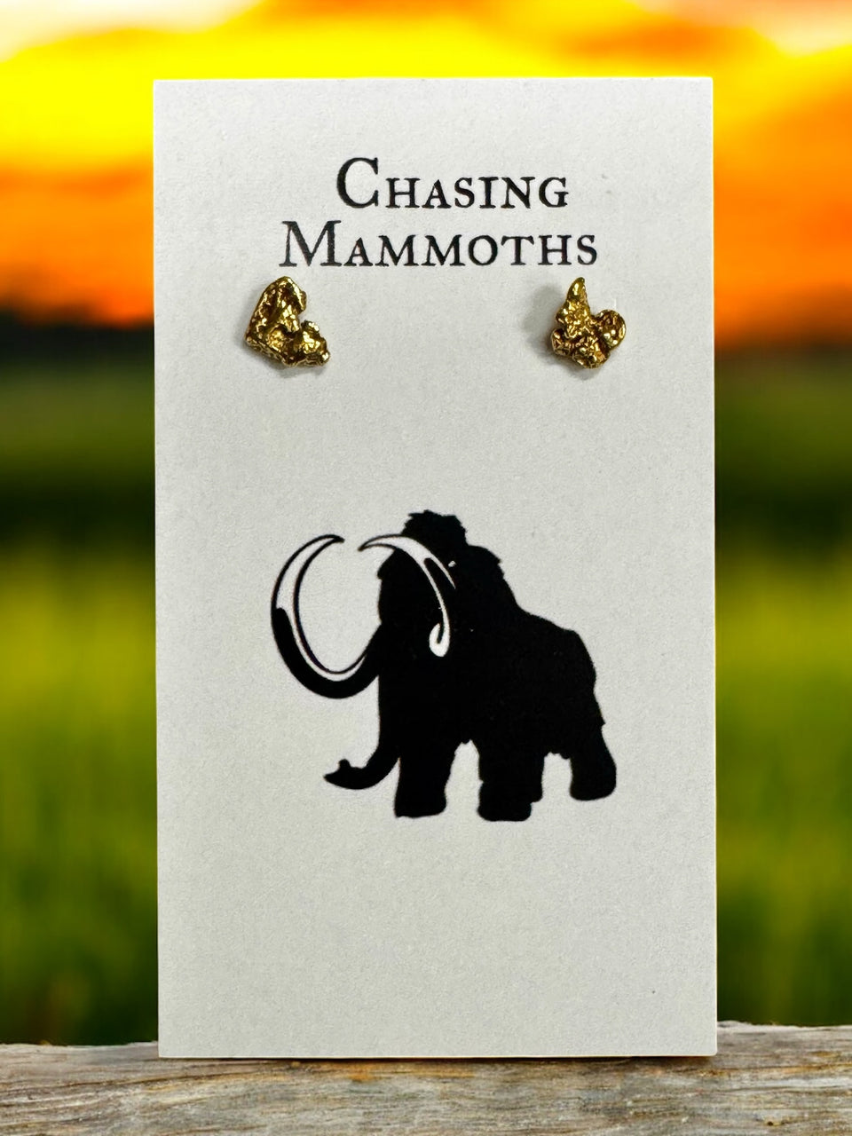 Gold Nugget Post Earrings