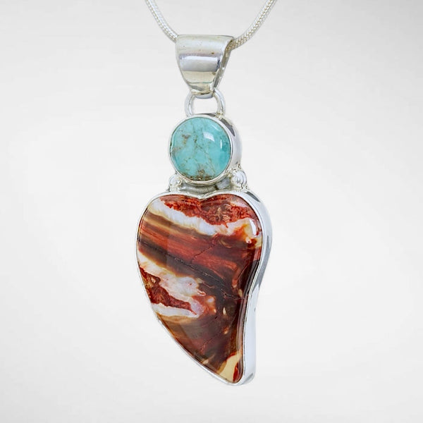 Mammoth Tooth & Turquoise Heart