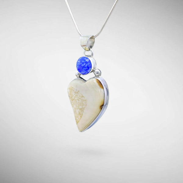 Ivory & Lapis Heart