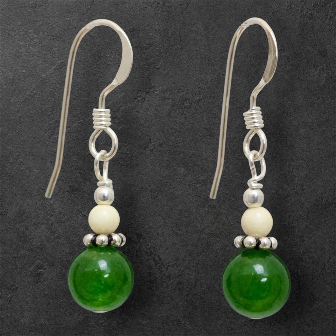 Ivory & Jade Earrings