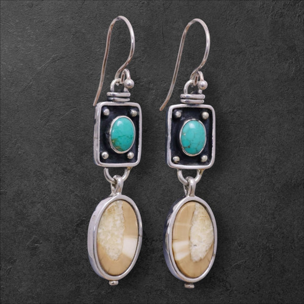 Ivory & Turquoise Earrings