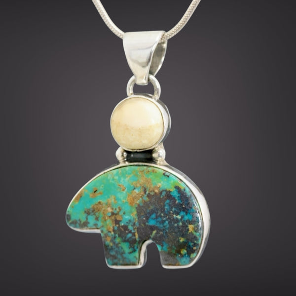 Ivory & Turquoise Bear