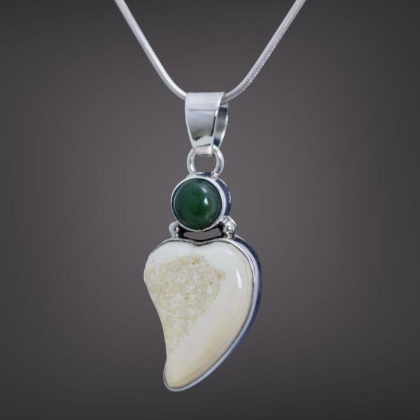 Ivory & Jade Heart