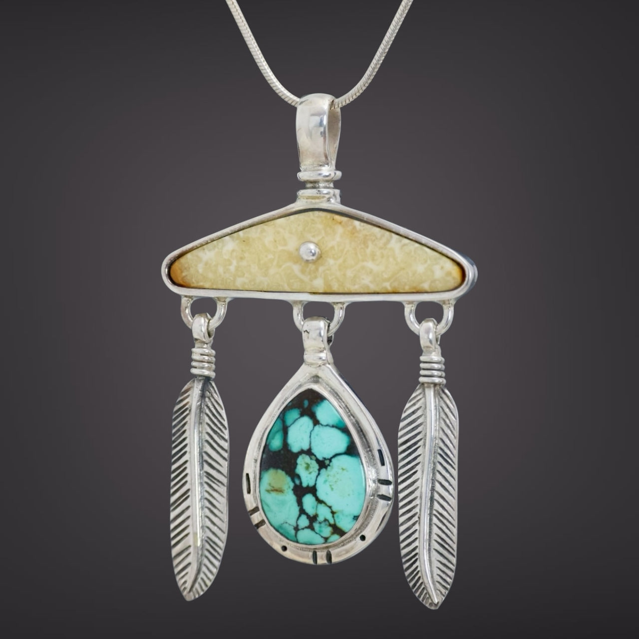 Ivory & Turquoise Pendant