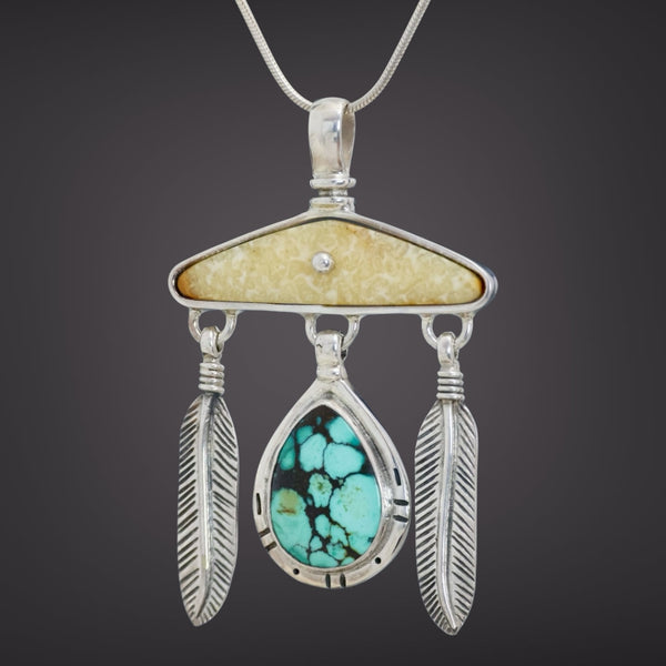 Ivory & Turquoise Pendant