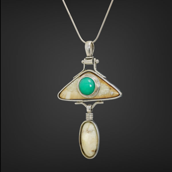 Ivory & Turquoise Pendant