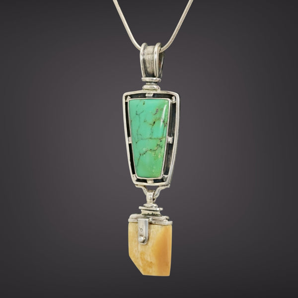 Ivory & Turquoise Pendant