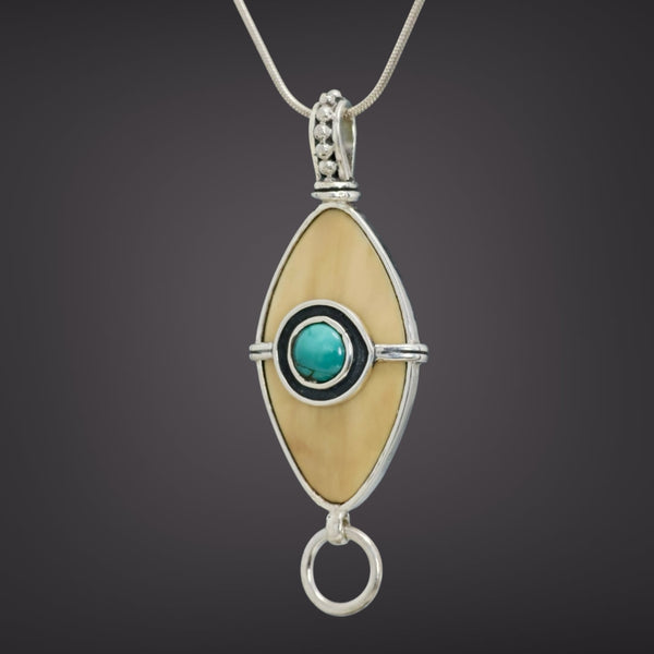 Ivory & Turquoise Pendant