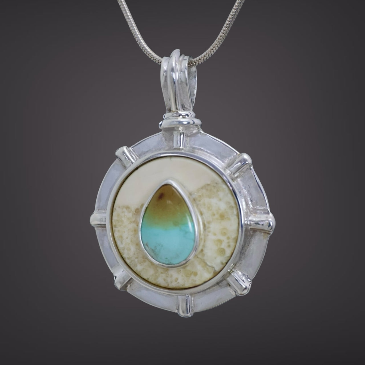 Ivory & Turquoise Pendant