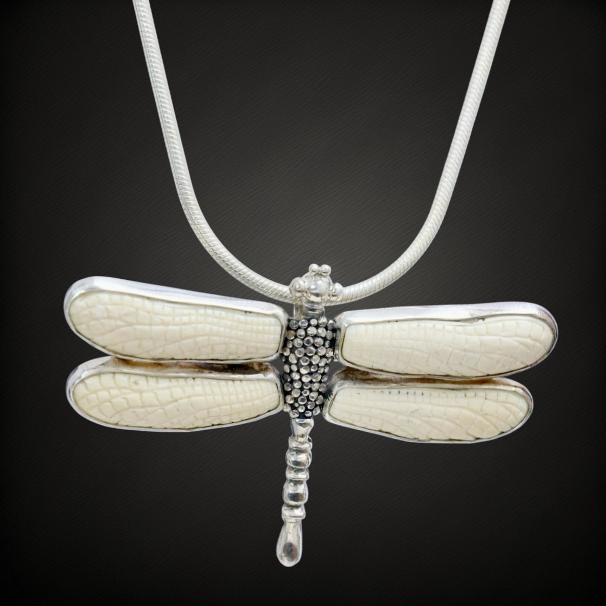 Ivory Dragonfly Pendant – Fish Creek Company