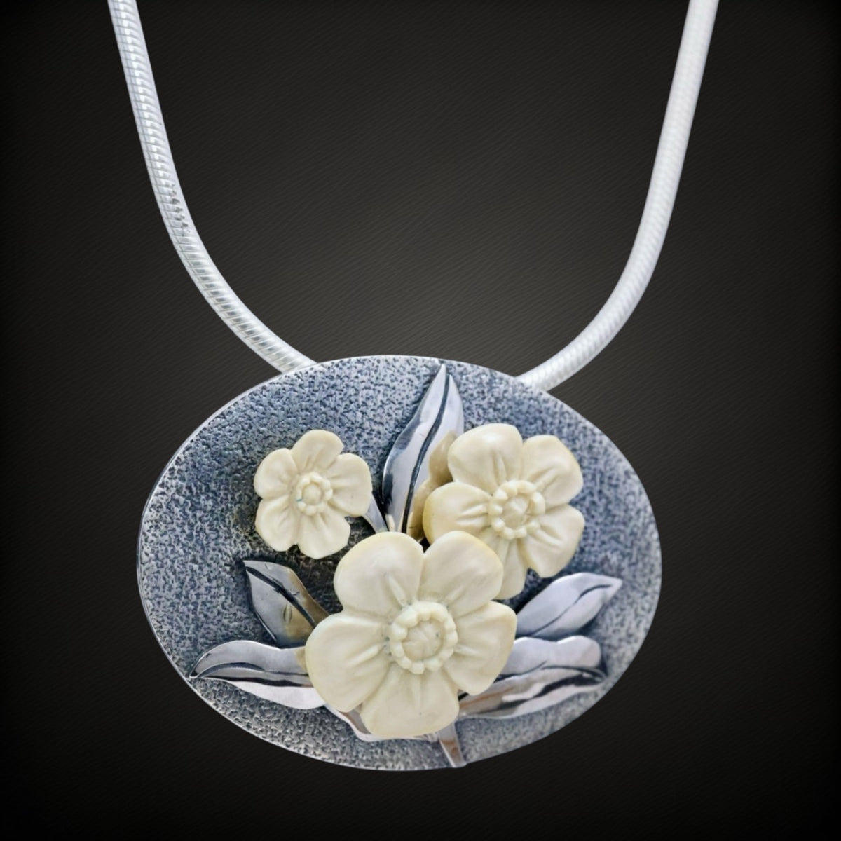 アクセサリー SOUVENIR AND BOREDOM No.031 silver Forget Me Not Pendant/Brooch – Fish Creek Company