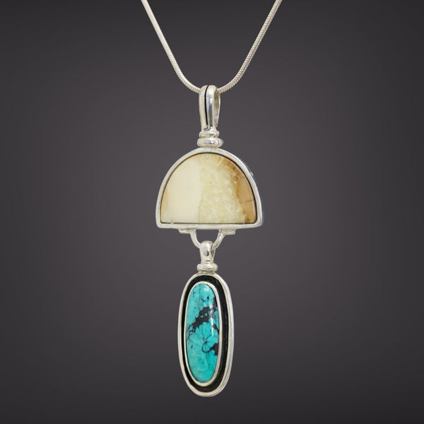 Ivory & Turquoise Pendant