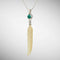Ivory Feather & Turquoise Pendant