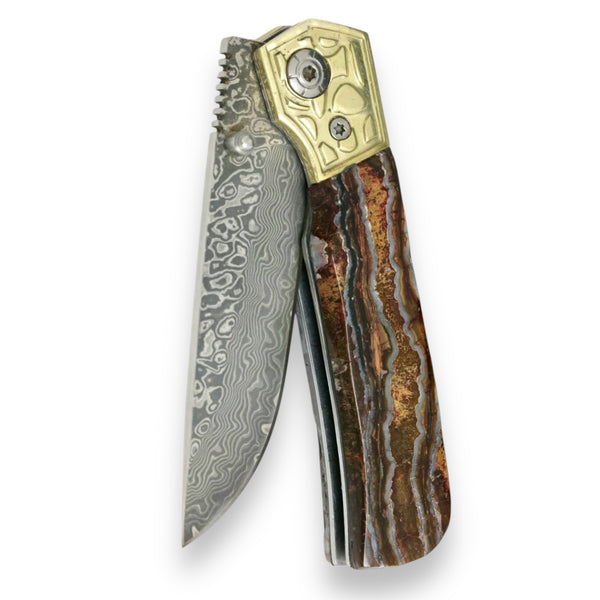 Mammoth Tooth & Damascus Knife