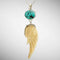 Ivory Feather & Turquoise Pendant
