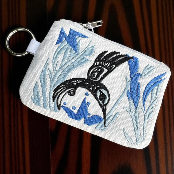 Hummingbird Embroidered Coin Purse