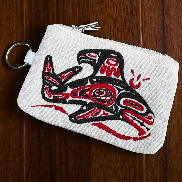 Whale Embroidered Coin Purse