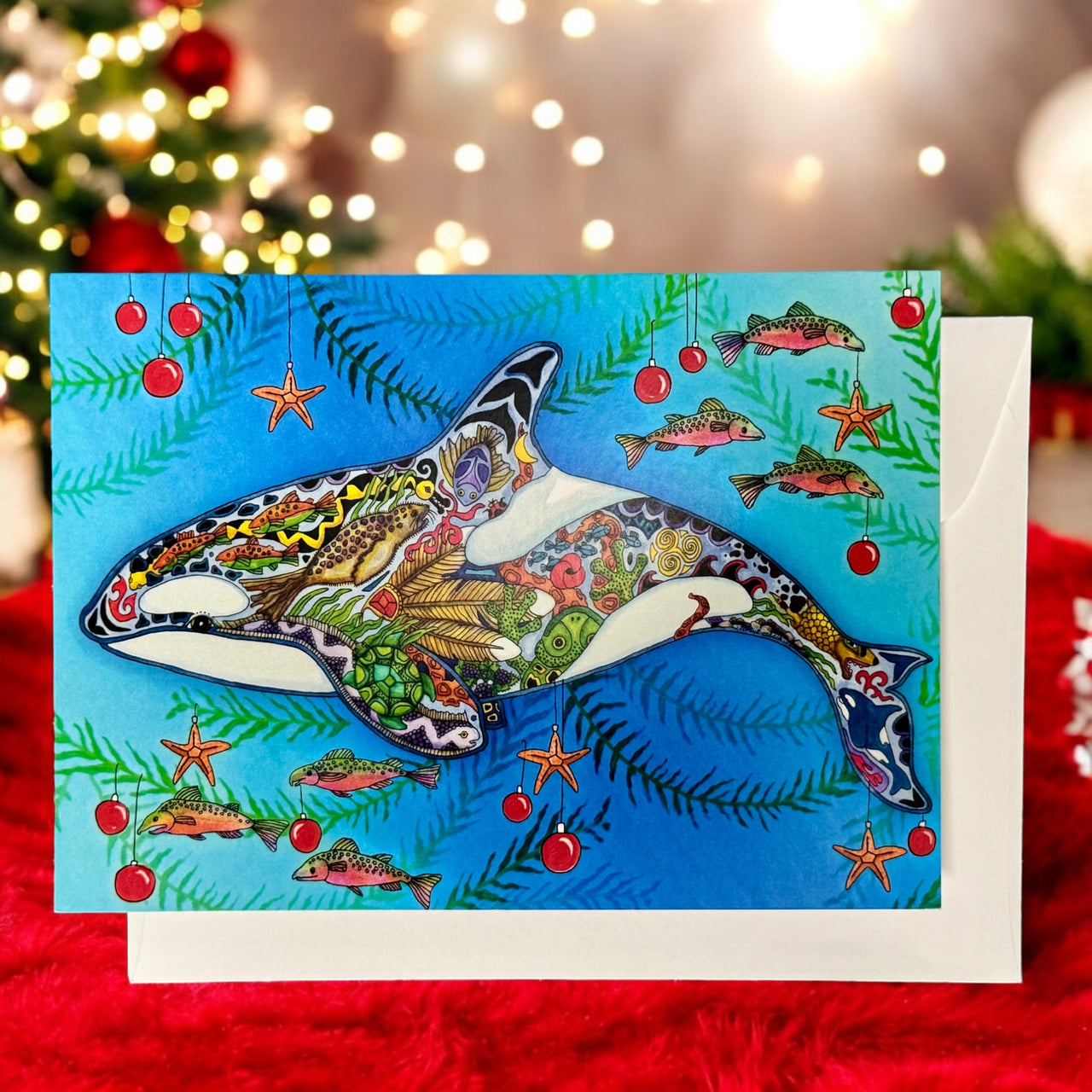 Orca Granny Holiday Card