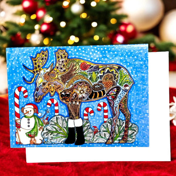 Moose Holiday Card